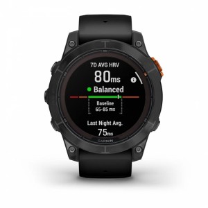 Умные часы Garmin fēnix 7 Pro Solar Edition серый с черным ремешком