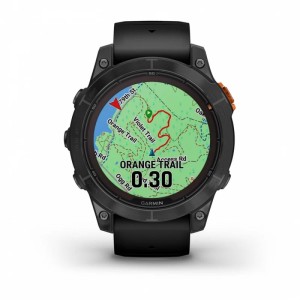 Умные часы Garmin fēnix 7 Pro Solar Edition серый с черным ремешком