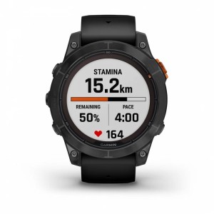 Умные часы Garmin fēnix 7 Pro Solar Edition серый с черным ремешком