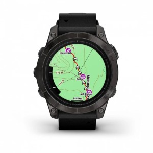 Умные часы Garmin Epix Pro (Gen 2) Sapphire Edition 47 мм, титановый, угольно-серый DLC, черный кожаный ремешок