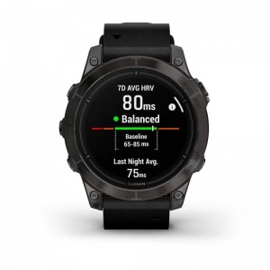 Умные часы Garmin Epix Pro (Gen 2) Sapphire Edition 47 мм, титановый, угольно-серый DLC, черный кожаный ремешок