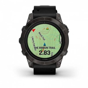 Умные часы Garmin Epix Pro (Gen 2) Sapphire Edition 47 мм, титановый, угольно-серый DLC, черный кожаный ремешок