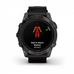 Умные часы Garmin Epix Pro (Gen 2) Sapphire Edition 47 мм, титановый, угольно-серый DLC, черный кожаный ремешок