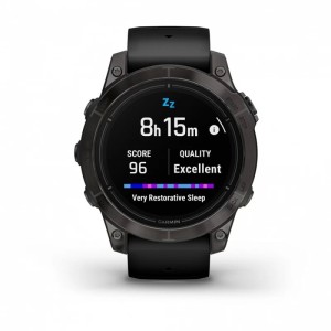 Умные часы Garmin Epix Pro (Gen 2) Sapphire Edition 47 мм, титановый, угольно-серый DLC, черный ремешок