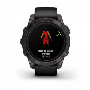 Умные часы Garmin Epix Pro (Gen 2) Sapphire Edition 47 мм, титановый, угольно-серый DLC, черный ремешок