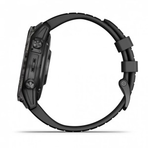 Умные часы Garmin Epix Pro (Gen 2) Sapphire Edition 47 мм, титановый, угольно-серый DLC, черный ремешок