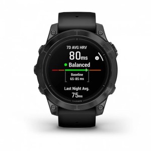 Умные часы Garmin Epix Pro (Gen 2) Standard Edition 47 мм, серый, черный ремешок