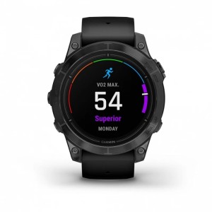 Умные часы Garmin Epix Pro (Gen 2) Standard Edition 47 мм, серый, черный ремешок