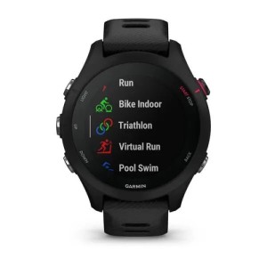 Умные часы Garmin Forerunner 255S Music с черным ремешком