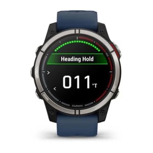 Умные часы Garmin Quatix 7 Sapphire титановый с синим силиконовым ремешком