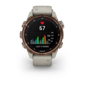 Умные часы Garmin Descent MK3i - 43 мм Бронзовый титан с PVD-покрытием, силиконовый ремешок французского серого цвета и трансивер Descent T2