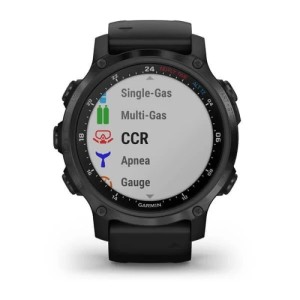 Умные часы Garmin Descent Mk2s угольно-серый корпус с DLC-покрытием, черный силиконовый ремешок