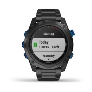 Комплект умные часы Garmin Descent Mk2i титановые с DLC-покрытием и черным титановым ремешком + датчик Descent T1