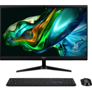 Моноблок Acer Aspire C24-1800 23.8" Full HD i3 1315U (0.9) 8Gb SSD256Gb Iris Xe CR noOS GbitEth WiFi BT 65W клавиатура мышь Cam черный 1920x1080