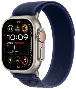 Умные часы Apple Watch Ultra 2 49 мм Titanium Case GPS + Cellular, natural/blue trail loop, M/L