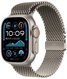 Умные часы Apple Watch Ultra 2 49 мм Titanium Case GPS + Cellular, natural/natural titanium milanese loop, M