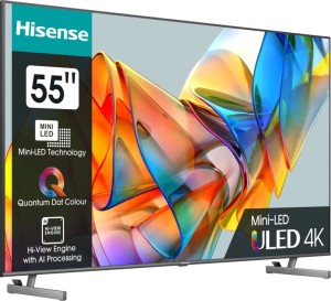 Телевизор LED Hisense 55" 55U6KQ темно-серый 4K Ultra HD 60Hz DVB-T DVB-T2 DVB-C DVB-S DVB-S2 USB WiFi Smart TV (RUS)