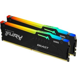 Оперативная память 32Gb DDR5 5200MHz Kingston Fury Beast RGB (KF552C40BBAK2-32) (2x16Gb KIT)