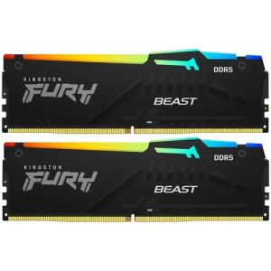 Оперативная память 64Gb DDR5 5600MHz Kingston Fury Beast RGB (KF556C40BBAK2-64) (2x32Gb KIT)