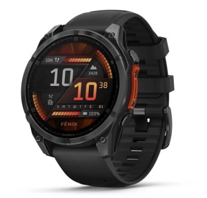 Умные часы Garmin Fenix 8, 47 мм, AMOLED, Slate Gray with black silicone band