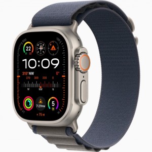 Apple Watch Ultra 2 (2024) GPS + Cellular 49 mm Natural Titanium Case with Blue Alpine Loop Large