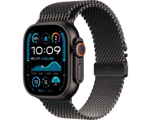  Apple Watch Ultra 2 GPS + Cellular, 49mm Black Titanium Case with Black Titanium Milanese Loop - Large