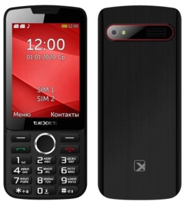 Телефон Texet TM-308 Dual Sim Black-Red (Черный-Красный)