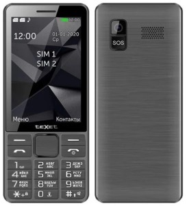 Телефон Texet TM-D324 Dual Sim Gray (Серый)