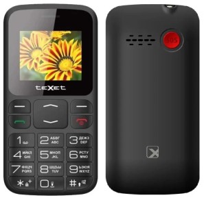 Телефон Texet TM-B208 Dual Sim Black (Черный)