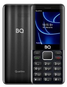 Телефон BQ 2453 Quattro Black (Черный)