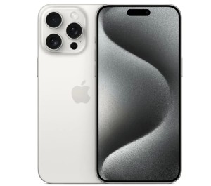 Смартфон Apple iPhone 15 Pro Max 256GB eSim (Титановый белый, 8 ГБ, 256 ГБ)