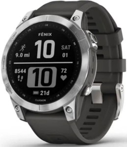 Умные часы Garmin Fenix 7, серебристый/черный