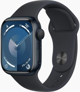 Умные часы Apple Watch Series 9 41 мм, S/M 130-180, Aluminium Case GPS, Black, черный