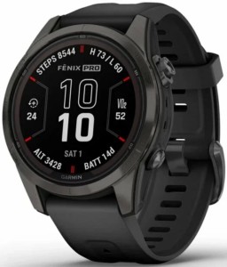 Умные часы Garmin Fenix 7S Pro Sapphire Solar, черный