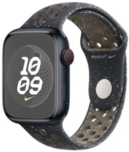 Умные часы Apple Watch Series 9 41 мм, S/M 130-180, Aluminium Case GPS, Sky Nike, черный