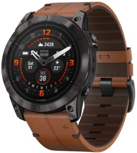 Умные часы Garmin Epix Pro (Gen 2) Sapphire Edition Titanium, 47 мм, кожа