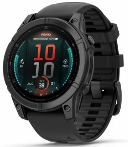 Умные часы Garmin Fenix E, 47 mm, AMOLED, Slate Gray/Black, серый/черный