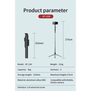 Jmary KT-239 селфи палка и штатив 2-в-1