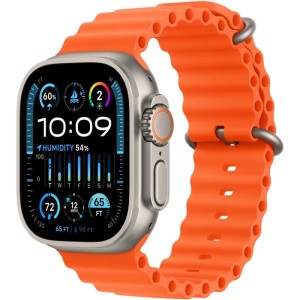 Apple Watch Ultra 2 GPS + Cellular 49mm Titanium Case with Orange Ocean Band