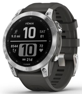 Garmin Fenix 7 Standard Edition Silver with Graphite Band 010-02540-01