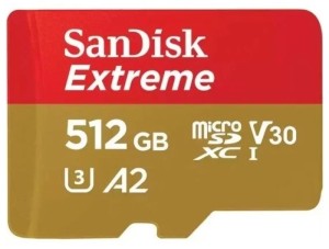 Карта памяти microSD 512GB SanDisk microSDXC Class 10 UHS-I A2 C10 V30 U3 Extreme 190MB/s SDSQXAV-512G-GN6MN