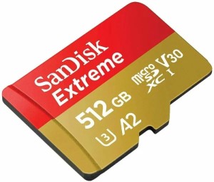 Карта памяти microSD 512GB SanDisk microSDXC Class 10 UHS-I A2 C10 V30 U3 Extreme 190MB/s SDSQXAV-512G-GN6MN