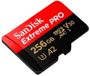 Карта памяти SanDisk micro SDXC 256Gb Extreme Pro UHS-I U3 V30 A2 + ADP (200/140 MB/s)