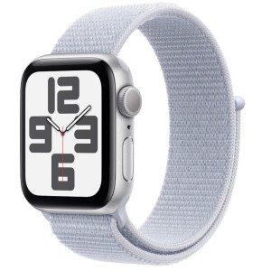 Смарт-часы Apple Watch SE (2024) GPS 40 мм, Sport Loop, Silver/Blue Cloud, Серебристый/Голубое облако