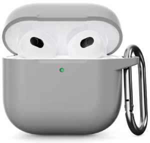 Силиконовый защитный чехол для AirPods 4, серый (Light grey)