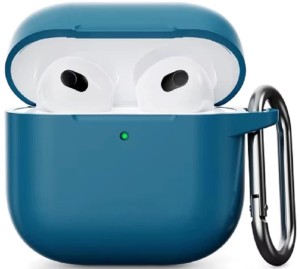 Силиконовый защитный чехол для AirPods 4, синий (Lake blue)