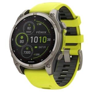 Умные часы Fenix 8, 47 мм, Solar Sapphire Titanium Amp Yellow / Graphite, желтый (0100290621)