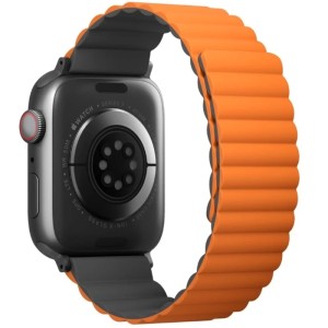 Ремешок Uniq Revix reversible Magnetic для Apple Watch 44/45/49 Grey/Orange