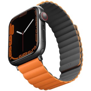 Ремешок Uniq Revix reversible Magnetic для Apple Watch 44/45/49 Grey/Orange