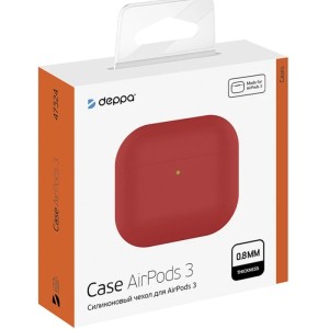 Силиконовый чехол Deppa для AirPods 3 (47324) Red